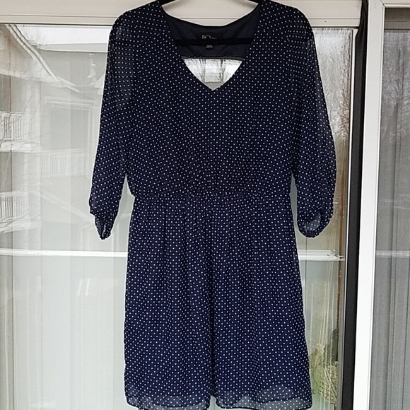BCX Dresses & Skirts - 🌼BOGO🌼 BCX navy and white polka dot dress